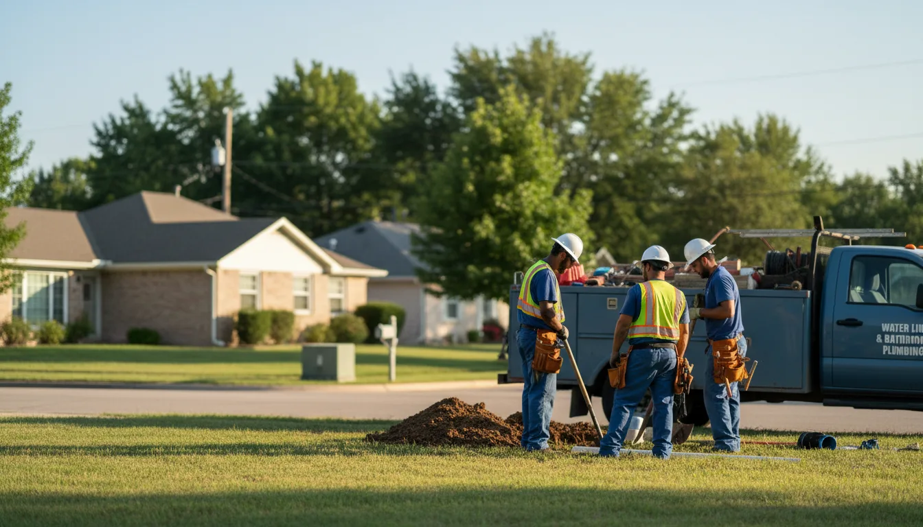 Residential water line and bathroom plumbing service in Rushmore, MN